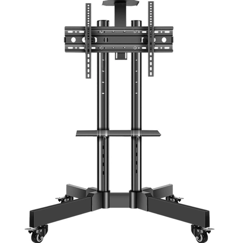 Mobile TV cart, floor‑standing universal bracket, telescopic height, 32–120″ variants