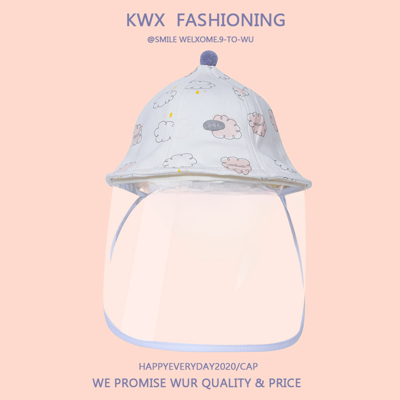 Babymütze Frühling und Herbst, dünne reine Baumwolle, süße, supersüße Fischermütze, Anti-Tröpfchen-Schutzkappe für Neugeborene_voghion.com