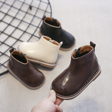 寶寶靴子2022年秋季新款軟底小童皮靴嬰幼兒學步鞋防滑簡約潮流款