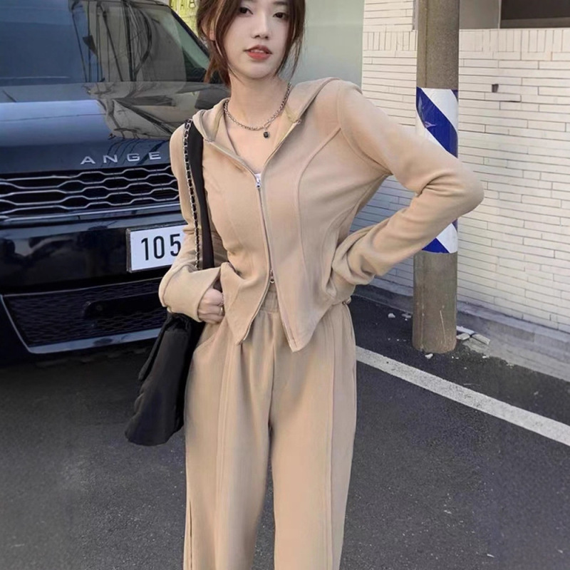 高级感显瘦运动套装女春秋季学生宽松韩版时尚洋气卫衣休闲两件套|undefined