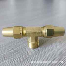 高质量气动工具气动接头 三通快拧黄铜T型快速接头