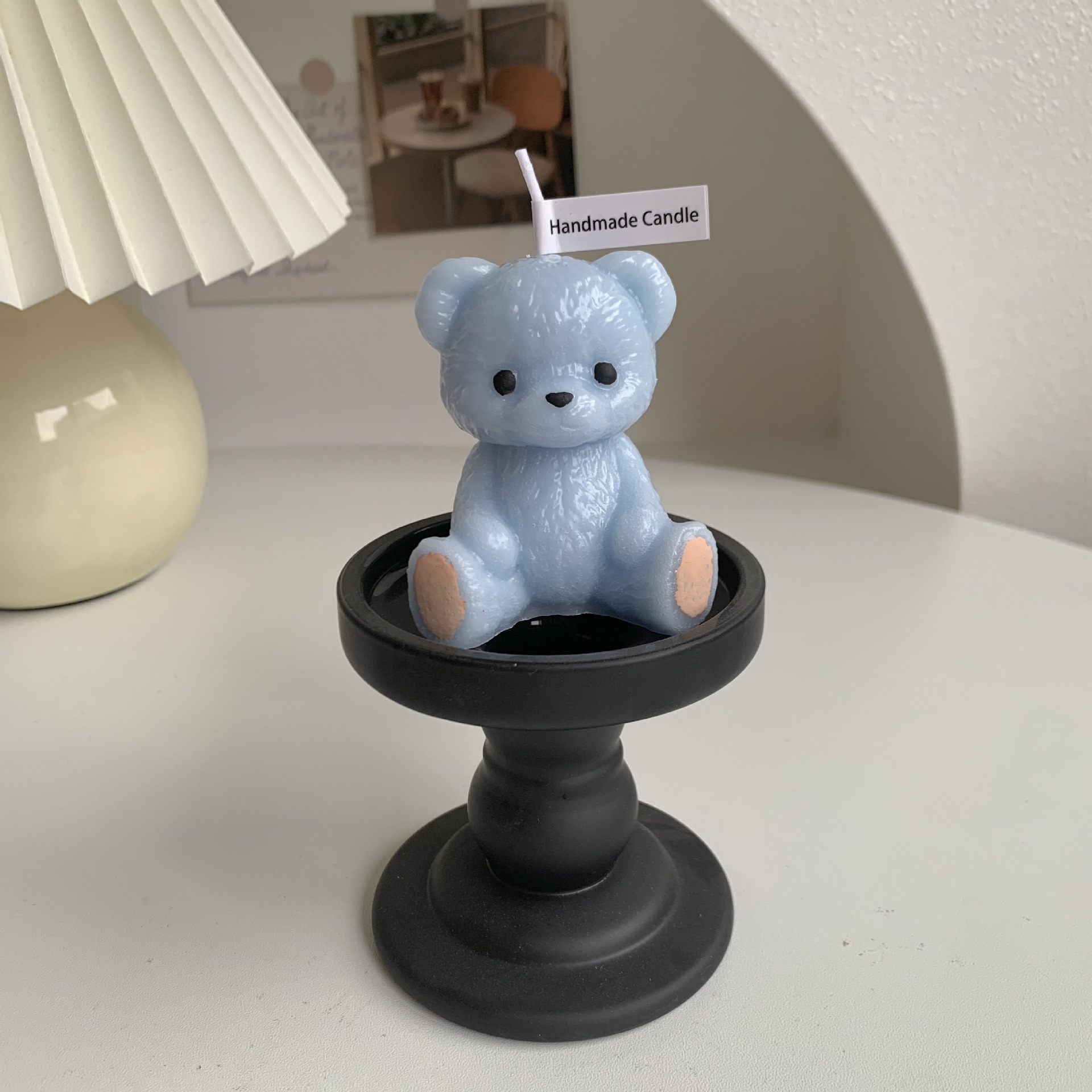 Bougie parfumée artisanale en forme d'ours décoration créative_voghion.com