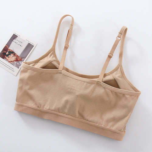 Wireless underwear for women, seamless bra padding, thin anti-exposure bottoming vest, cup slings, all-in-one bra wrap