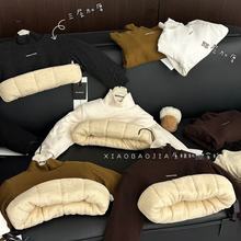 厚款蚕丝打底内搭初壹服饰2025冬中大儿童长袖宝宝半高领秋衣百搭