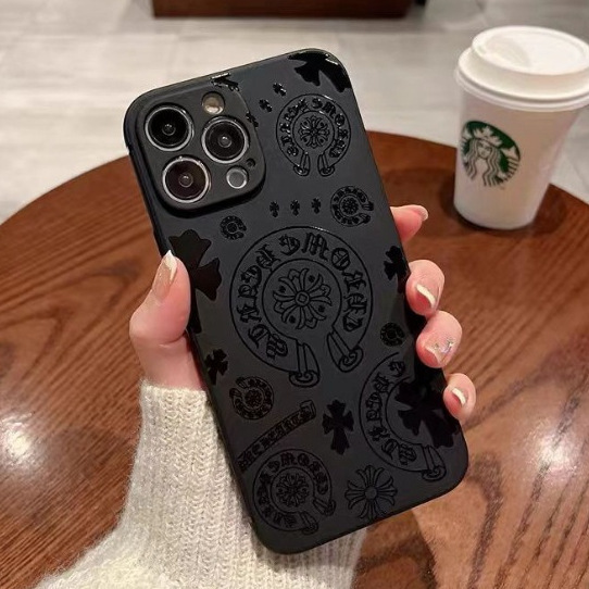 Cross-Border Hot-Selling Chrome Hearts iPhone 17 Phone Case Matte 14 Trendy Brand iPhone 16 New Model 15 Wholesale Protective Cover