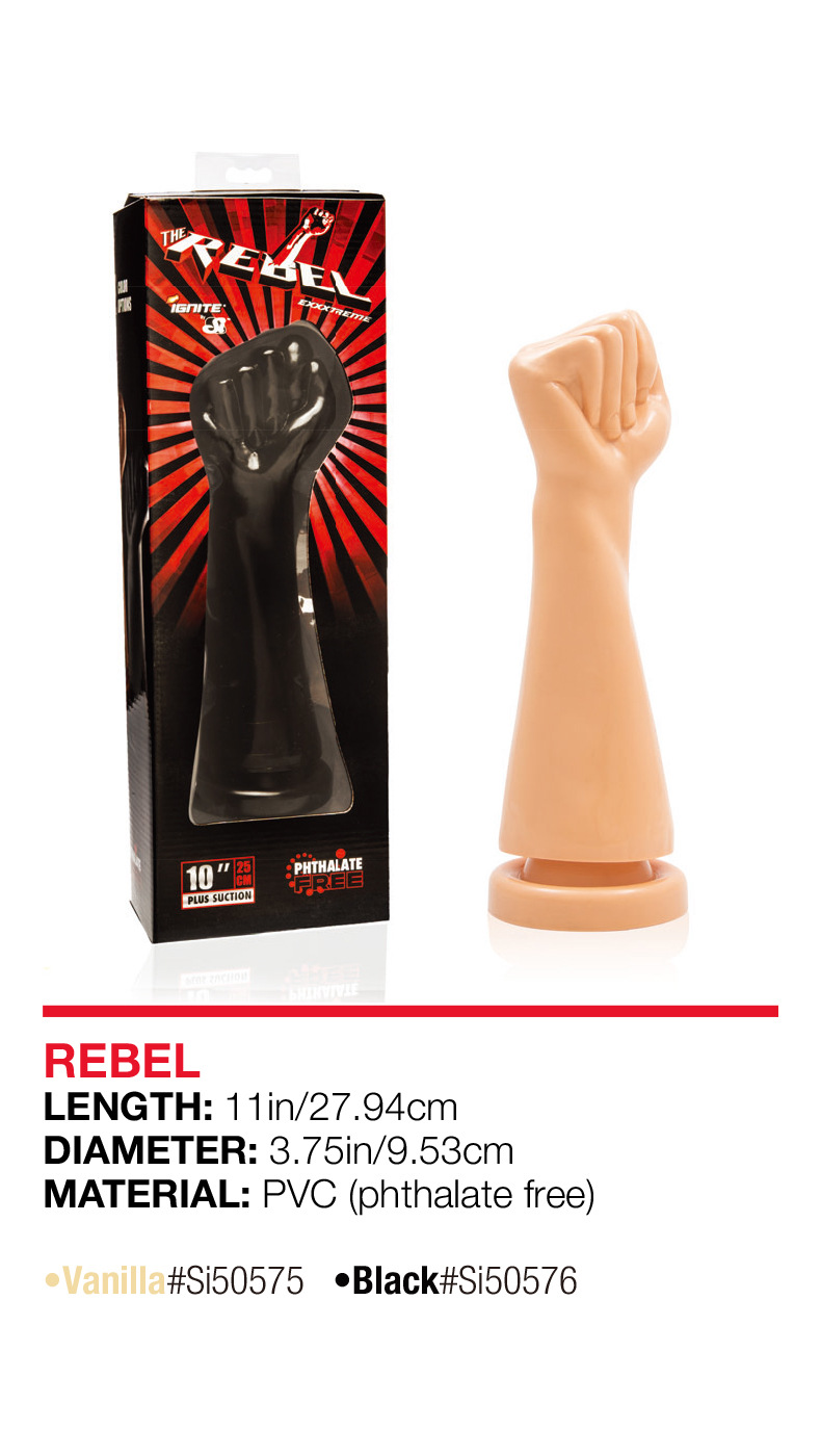 Fist-Shaped Anal Plug PVC Black High-Simulation Anal Expander Toy — detail image 2