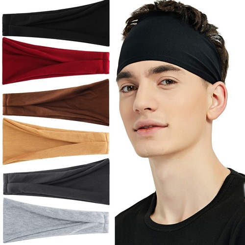 Euramerican Korean Version Solid Color Sports Yoga Headband Elastic Hair Tie Head Scarf Autumn Men Women Running Fitness Headband