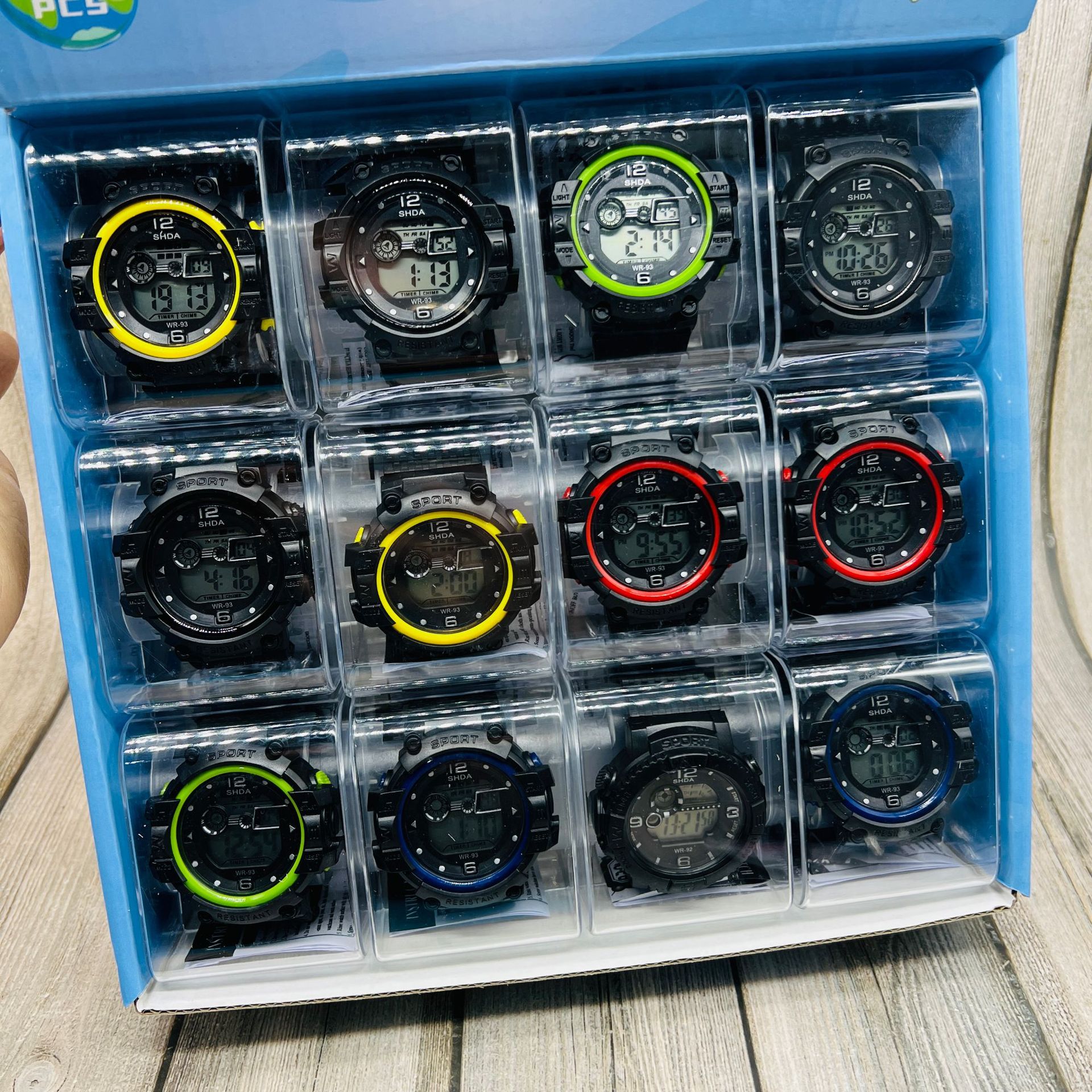 Reloj de cuarzo nuevo reloj electrónico LED coreano simple reloj de estudiante caja de plástico transparente reloj gran cantidad Congyo