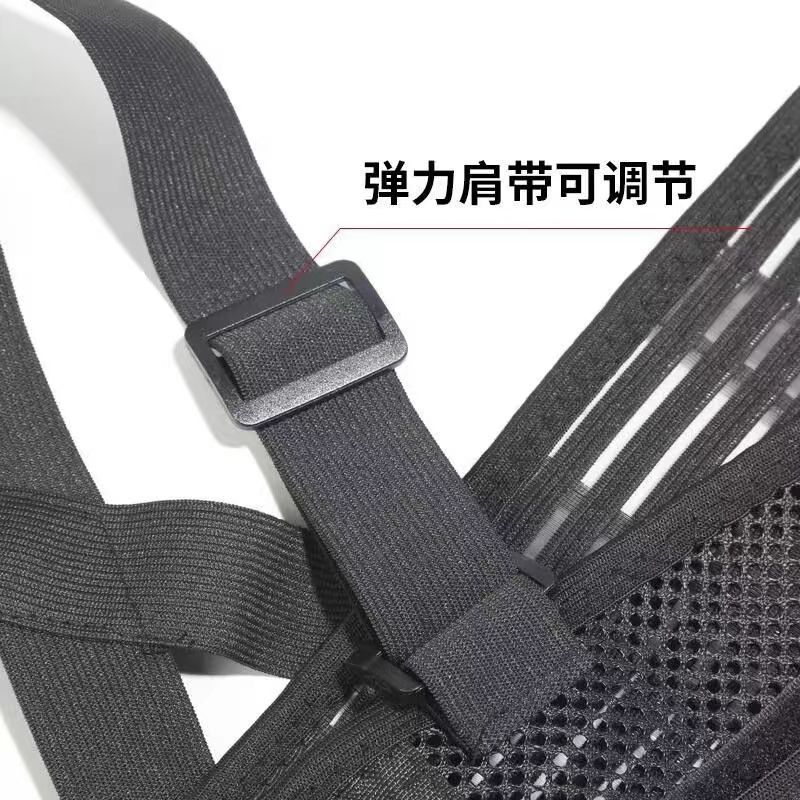 作業用ベルト、通気性のある鋼板サポート、腰と肩を保護、滑り止めと脱落防止、ストラップタイプの腰椎固定ベルト|undefined