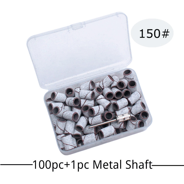 Color manicura molienda cabeza púrpura anillo de arena manicura anillo de arena máquina de pulir dedicado 100 unids/caja