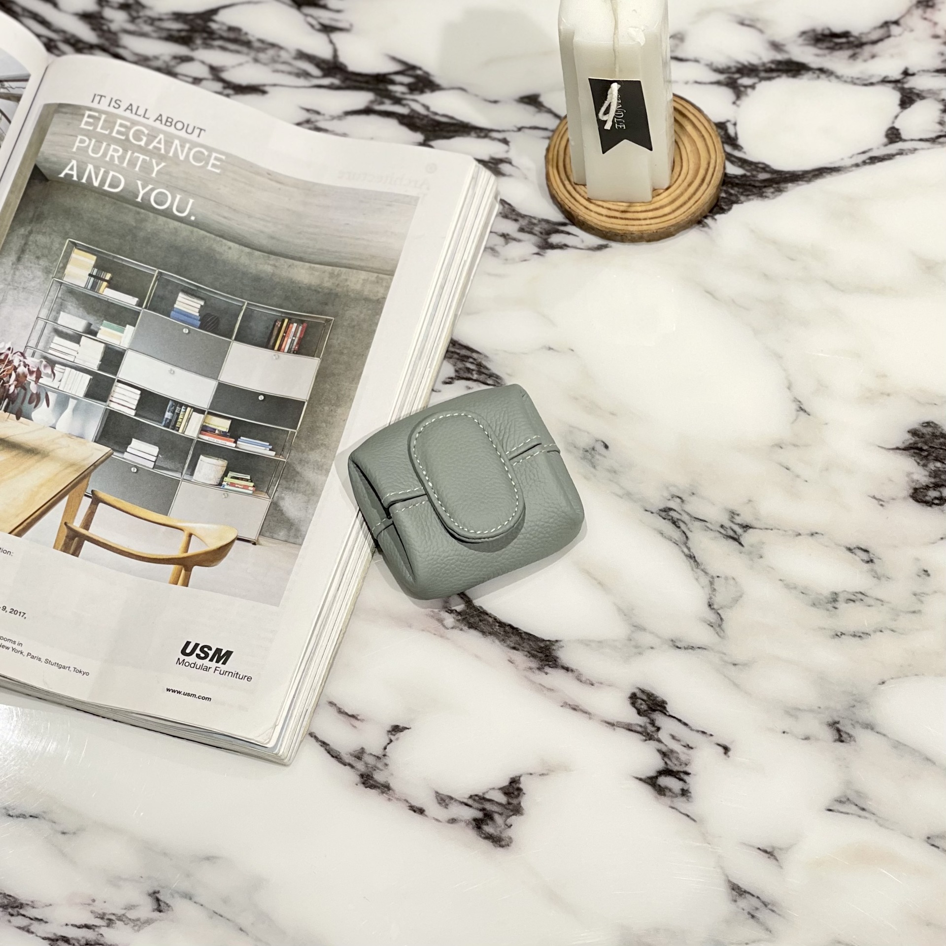 Monedero de cuero genuino primera capa de piel de vaca mini billetera de almacenamiento clave transfronteriza pequeña billetera de piel de vaca de las mujeres