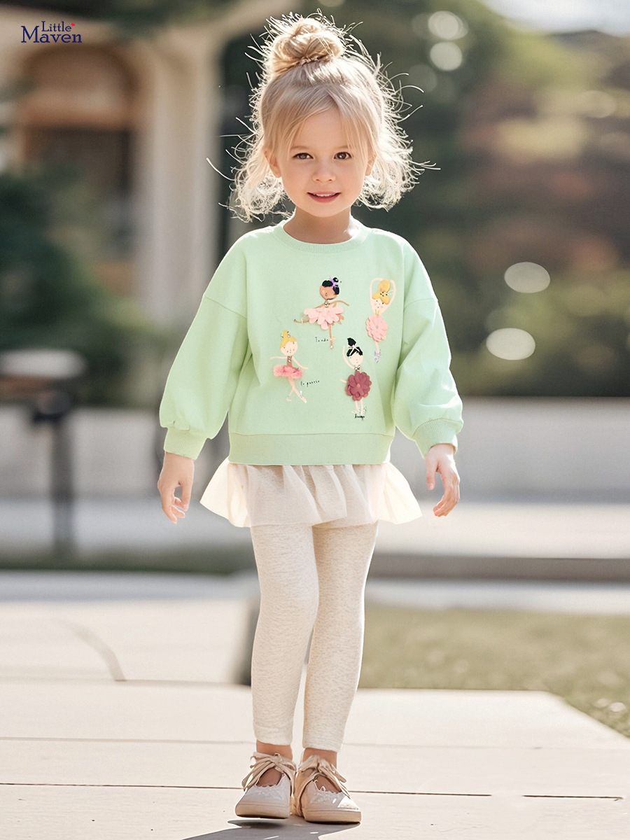 Little Maven nuevo traje de otoño para niñas estilo europeo y americano traje de moda para niños lindo ropa infantil