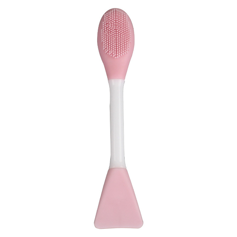 Cepillo de máscara de silicona de doble cabeza cepillo de lavado facial barra de cepillo de barro agitación de película ajustación barra de cepillo de doble propósito TPR cepillo de limpieza de cabeza de goma suave