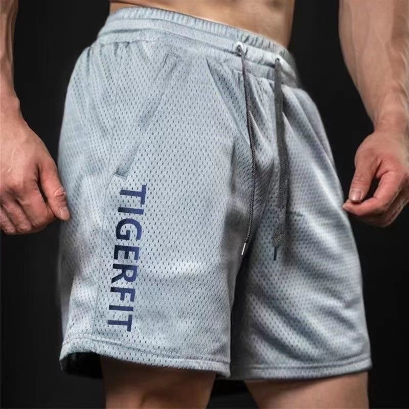 Maiba fitness GYM deportes de secado rápido pantalones cortos de malla transpirable hombres verano americano casual entrenamiento de baloncesto suelto 5