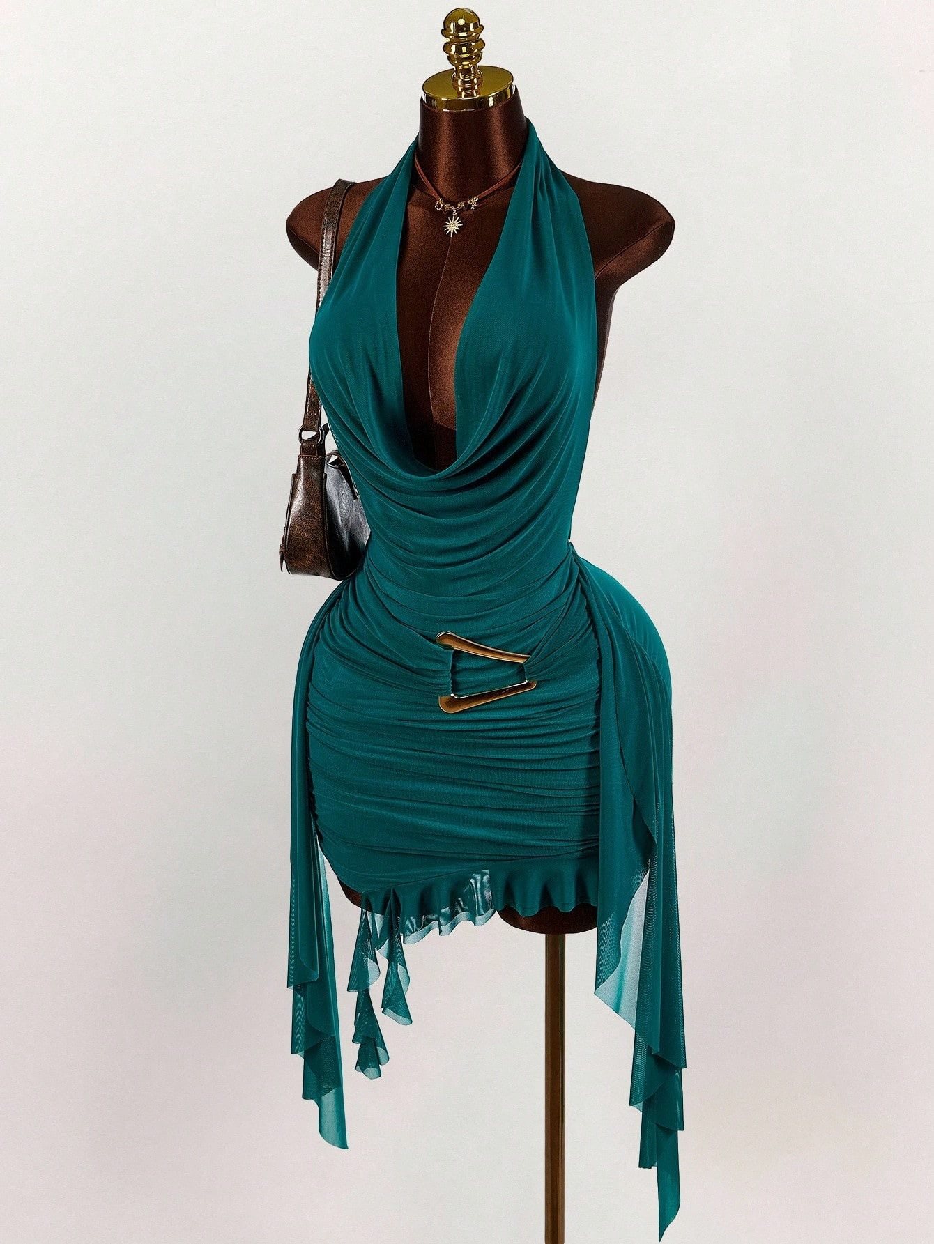 European and American New Cross-Border Fashion Solid Color Elegan