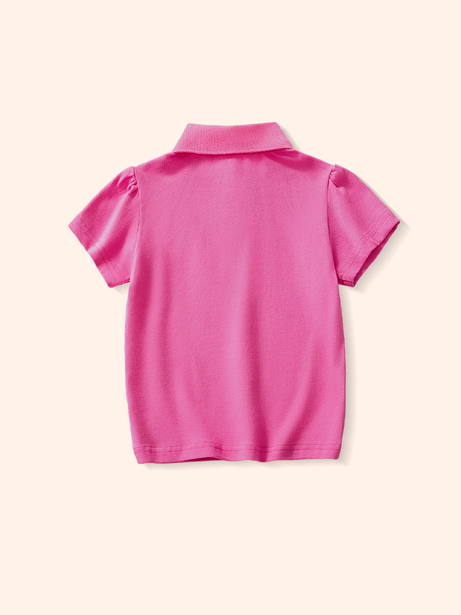 2025 verano nuevo estilo de dibujos animados para niños de manga corta camisa de polo para niñas moda casual de manga corta ropa para niños