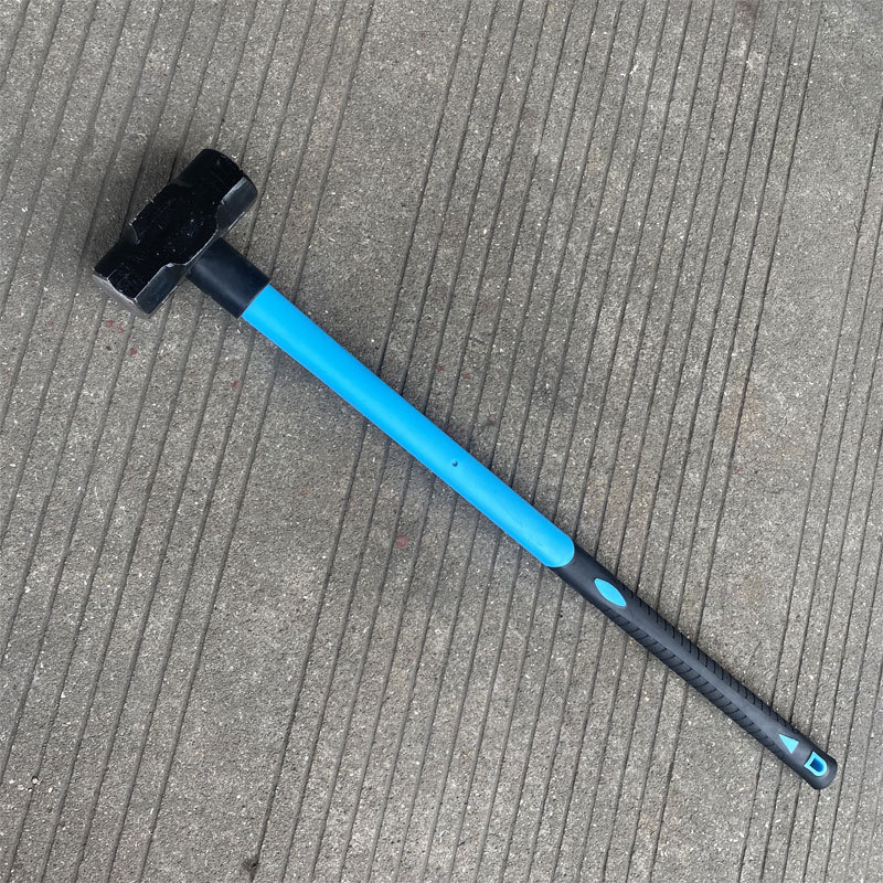 双斧锻打塑料倒装柄八角锤锤子榔头标准16磅