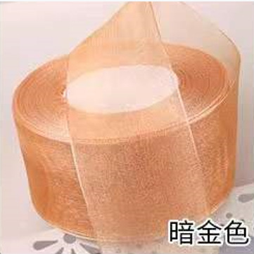 Liquidación al por mayor 4cm transparente hilo de nieve cinta flor regalo caja hornear cinta gasa hecha a mano arco cinta