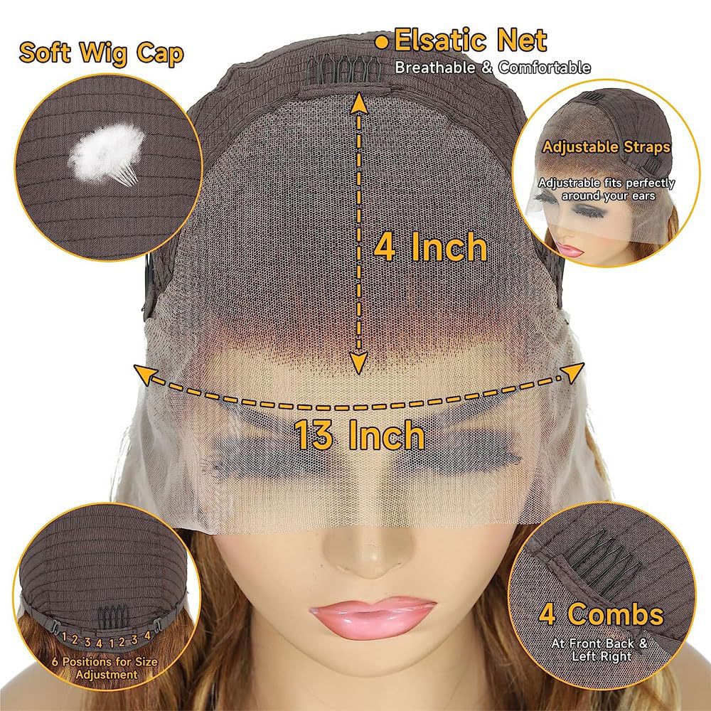 Highlight Front Lace 13x4 Lace Frontal Wigs 4 / 27# Popperie