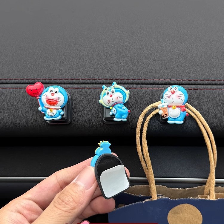 Gancho pequeño para el interior del automóvil, gancho de pasta multifuncional en la parte delantera del automóvil femenino, gancho de copiloto lindo para automóvil, celebridad de Internet