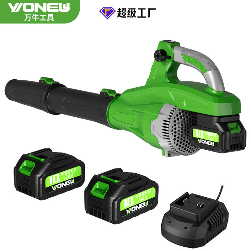 Cross-Border 21V High-Power Storm Blower Industrial-Grade Powerful Blower 42V Dual-Battery Dust Removal Leaf Blower