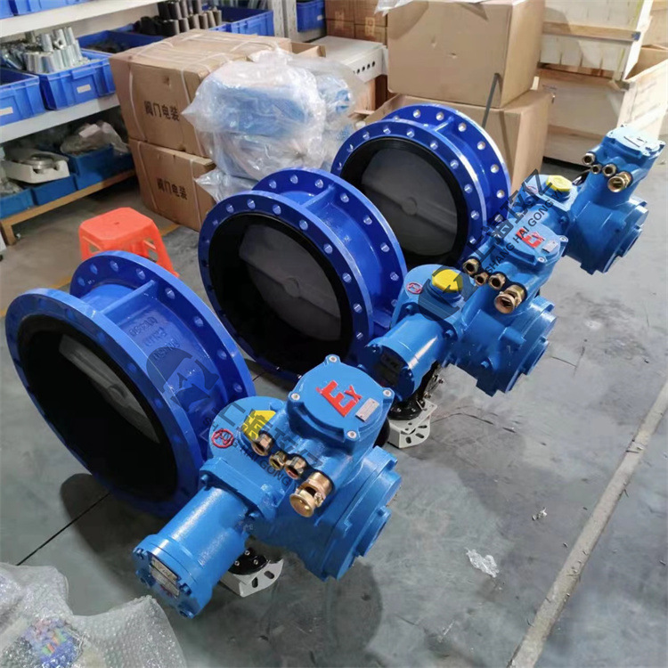 煤矿用防爆型电动蝶阀WSD941X-10 DN1200瓦斯气体专用隔爆电动蝶