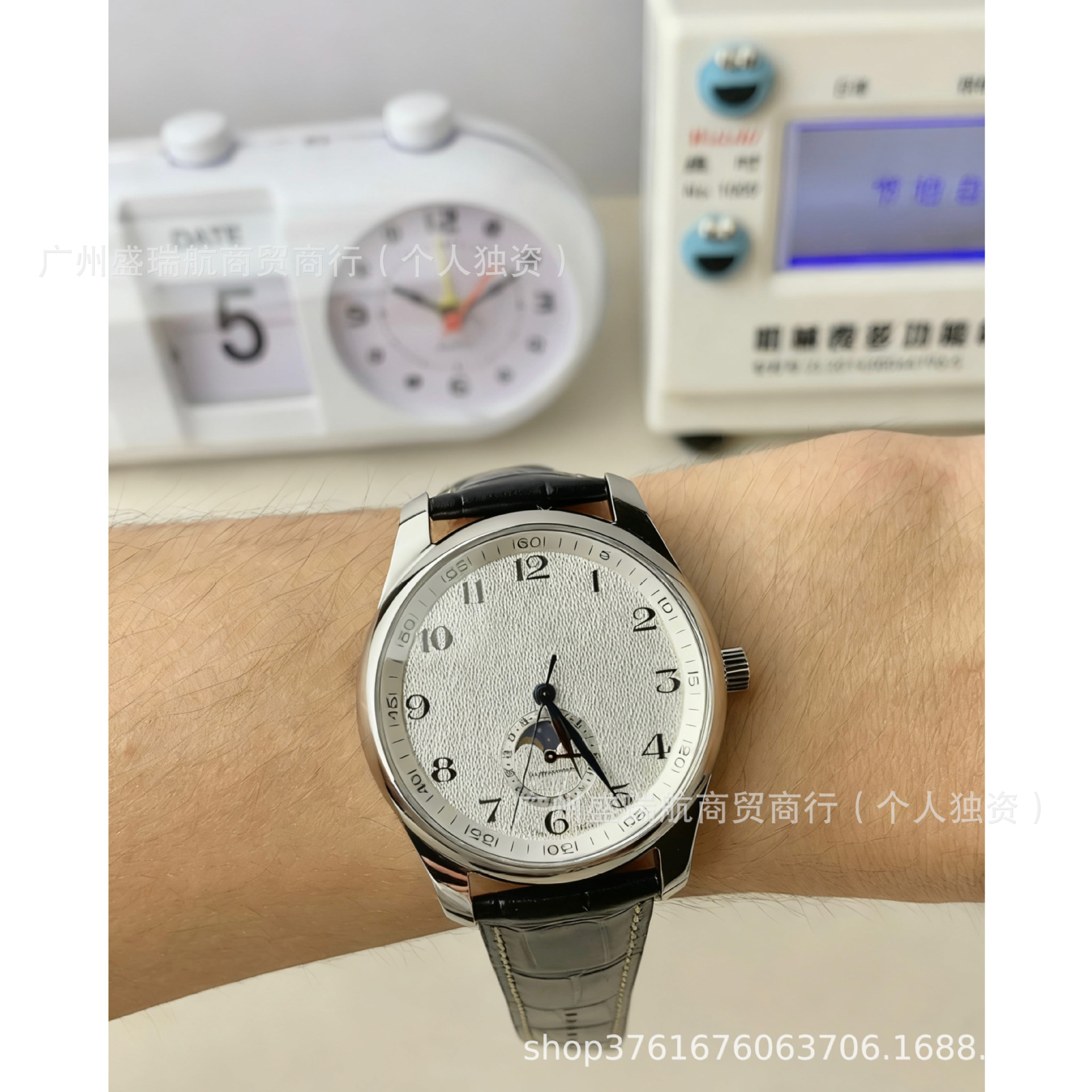 Af Famous Craftsman Moon Phase Fully Automatic Mechanical Watch Real Calendar Model Calfskin Steel Case Sapphire Crystal Mirror Men's Watch