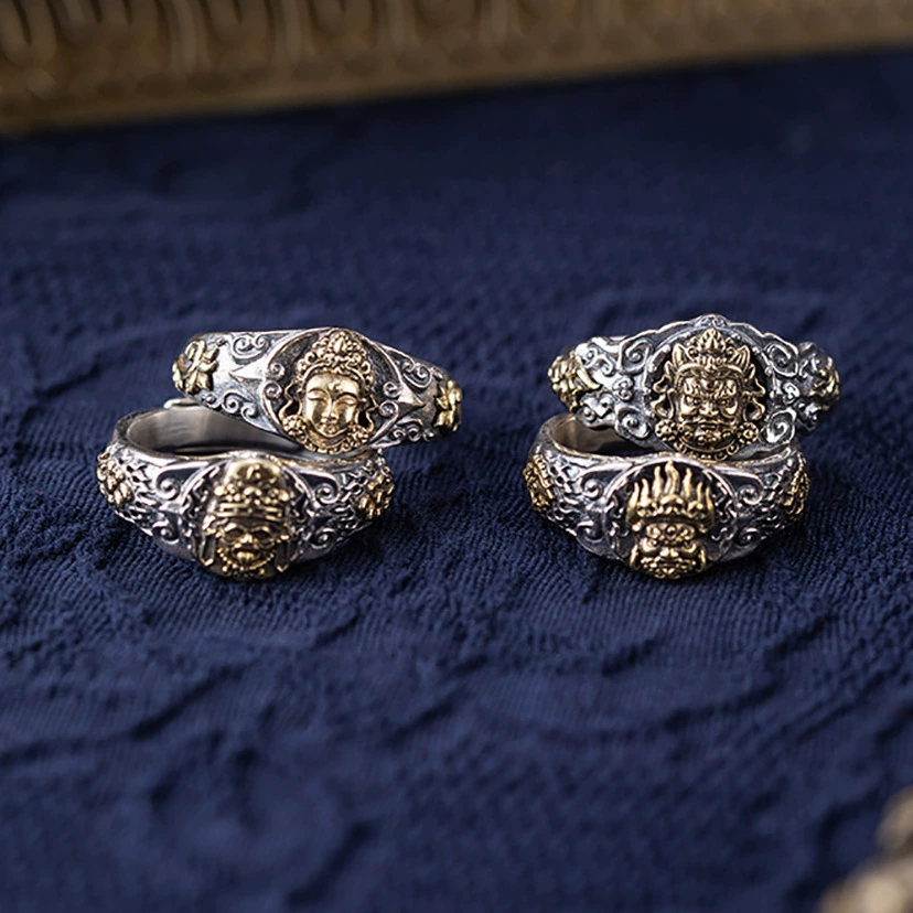 Ретро народное кольцо для мужчин и женщин