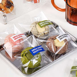 司康包装袋网红纽约软曲奇点心空盒烘焙麻薯零食透明打包平口袋子