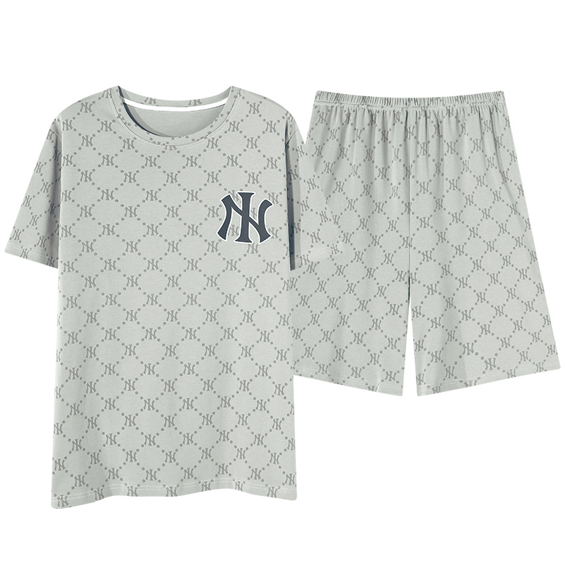 2024 nuevos pijamas para hombres, pantalones cortos finos de verano de manga corta, trajes de primavera y verano, ropa informal para el hogar