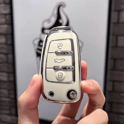 Car key bag Set Ruihu 98plus Kunpeng Edition - chery-c-model-silver-edge-white-single-shell