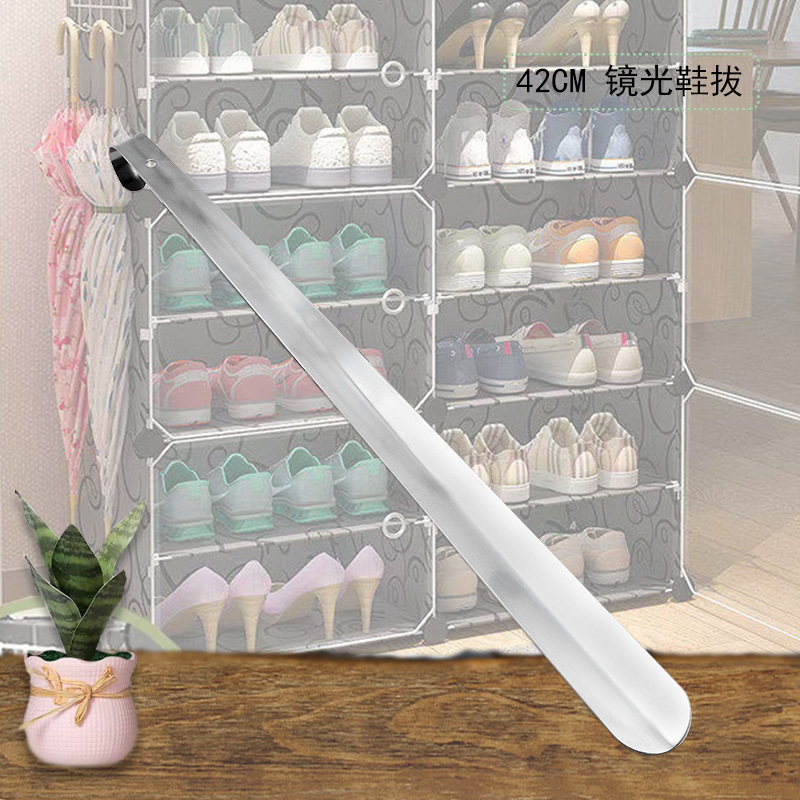 42cm stainless steel shoehorn extended shoe lifter lazy long handle…