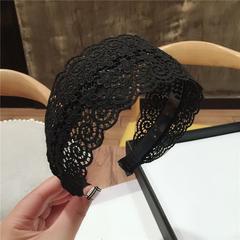 Wide Edge Fabric Lace Headband with Tooth Hair Clips, Simple and Easy to Match, Korean Style Sweet and Fresh Lady, Non-Slip Hair Pin