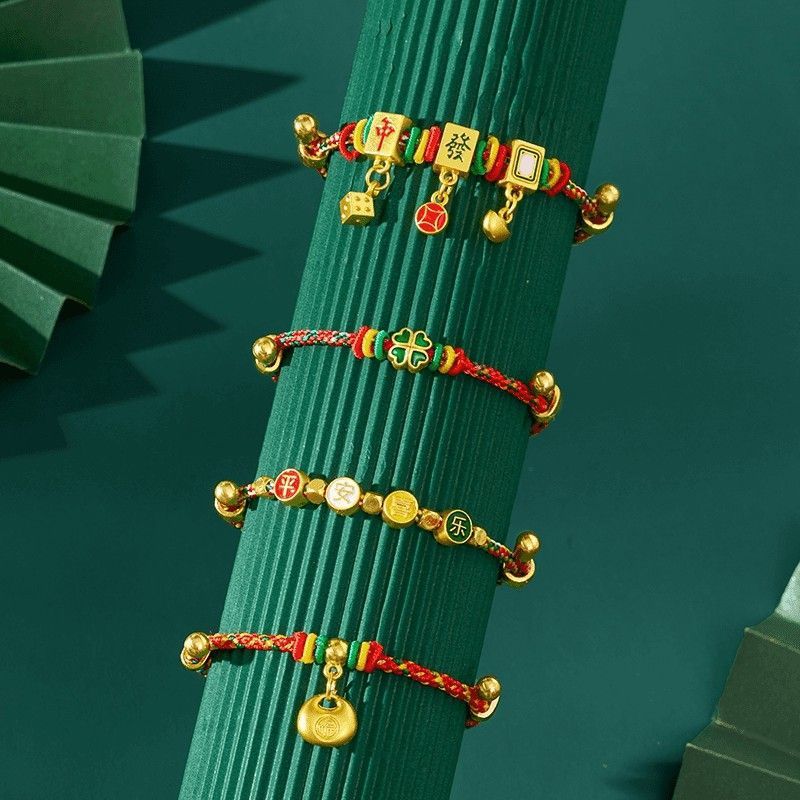 [Pack of four] Blessing Lock + Peace and Joy + Four-leaf Clover + Medium White Hair