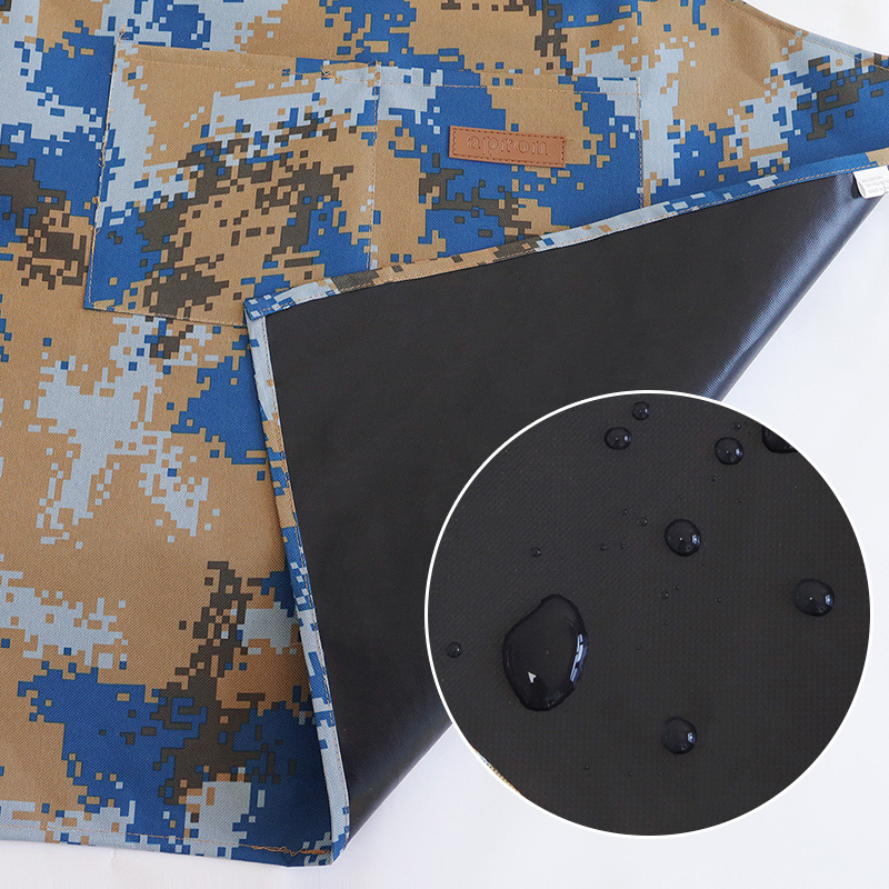 Transfronterizo Amazon camuflado delantal de lona impermeable ajustable café ropa de trabajo delantal de cocina doméstica al por mayor