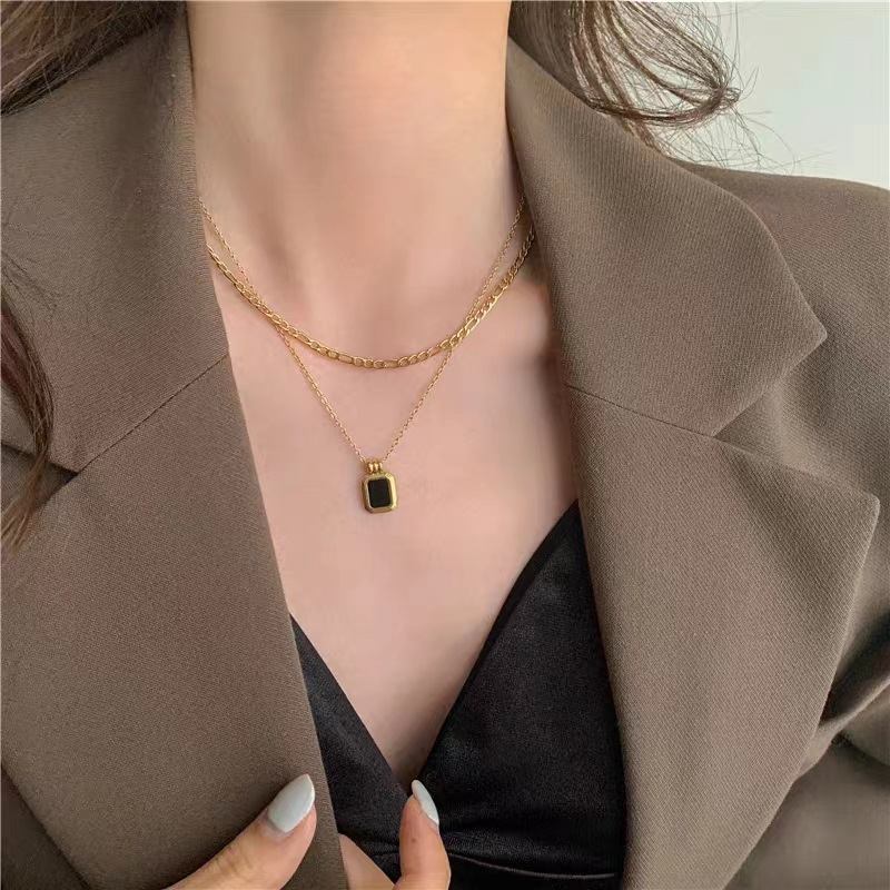 8g Weight 0.03µm-0.05µm Gold Plating Thickness PVD Coated Gold Plating Process Real Gold Plated Plating Material 304 Stainless Steel Pendant Material Acrylic Inlay Material Layered Necklaces Classification 304 Stainless Steel Chain Material 18K Gold Plating Color 1 Piece Quantity Daily Occasion 304 Stainless Steel Material Solid Color Pattern Women'S Gender Simple Style Style Waterproof Non Tarnish, Patchwork Craft PVD Coated Real Gold Plated 18K Gold Solid Color 304 Stainless Steel Simple Style Waterproof Non Tarnish 304 Stainless Steel Layered Necklaces