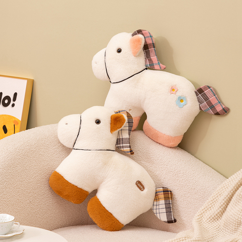 Caricatura encantadora pomelo caballo muñeca de peluche caballo año juguete muñeca almohada sofá muñeca almohada para dormir muñeca