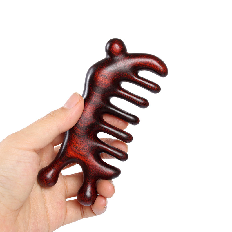 Rosewood multifunctional massage comb wide tooth scraping nose point head treatment comb creative shape comb sandalwood girl comb Rosewood multifunctional massage comb wide tooth scraping nose point head treatment comb creative shape comb sandalwood girl comb