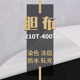 210T-400T涤纶胆布防绒针缩涂胶胆布防钻绒透气羽绒服棉被内胆