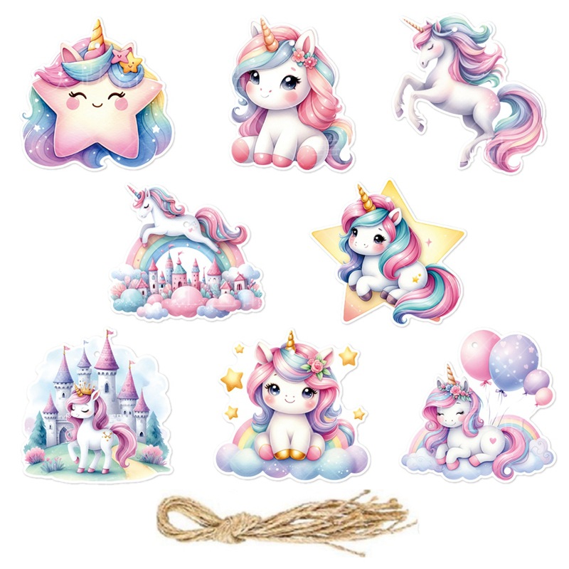 Nuevos productos unicornio tema de cumpleaños decoración colgante colgante día de los niños decoración de cumpleaños colgante unicornio