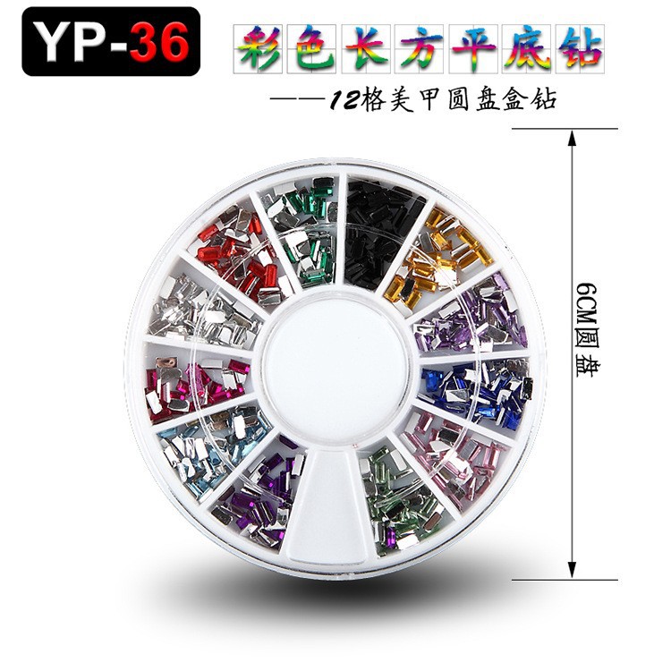 Accesorios para decoración de uñas con forma especial, diamantes de imitación de resina, tachuelas metálicas iridiscentes, caja de diamantes de imitación mixtos de 12 compartimentos, fabricante de materiales con forma especial, venta al por mayor