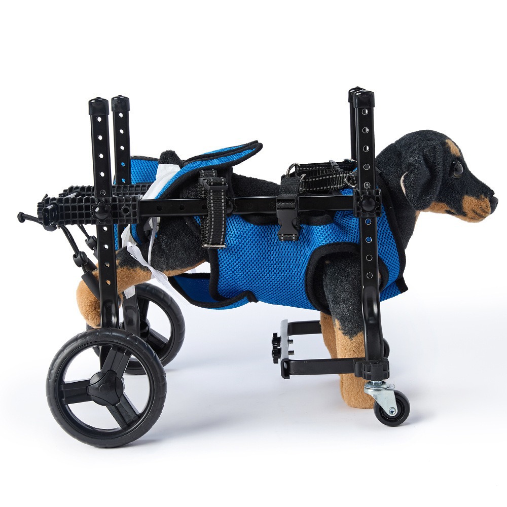 Entrenamiento de rehabilitación para perros pequeños, entrenamiento, vehículo de asistencia para caminar, asistencia en cuatro ruedas, salida móvil, vehículo portátil para discapacitados para mascotas