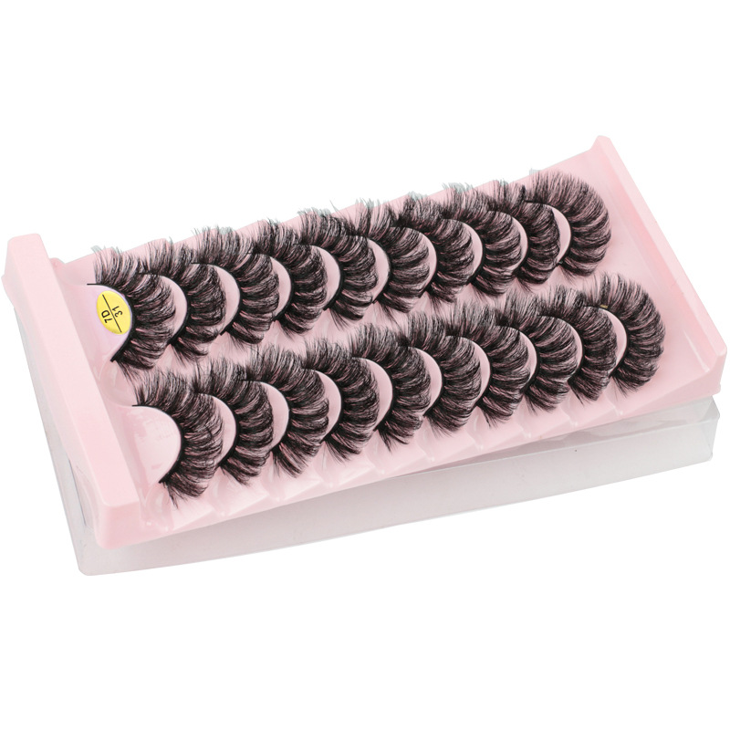 Nouveau Curling Naturel Épais Faux Cils 10 Paires display picture 6