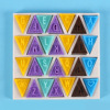 Triangular module with letters, silica gel epoxy resin, fondant, decorations, silicone mold, handmade