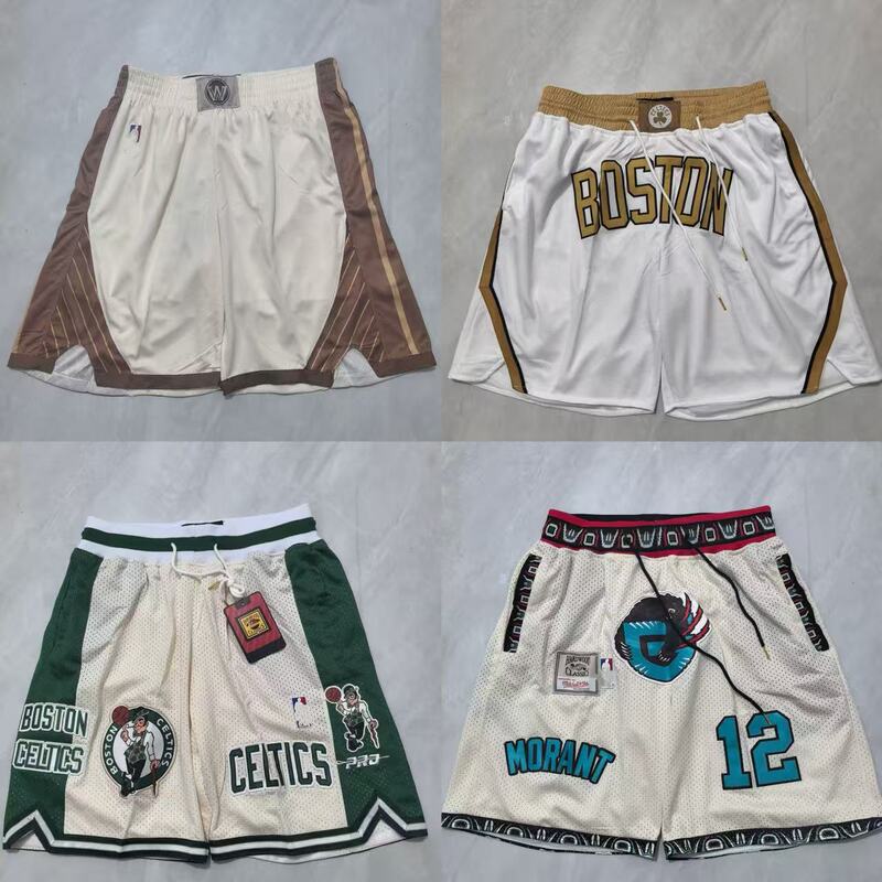 Retro Basketball Shorts Sports Pants Bulls Warriors Grizzlies Cavaliers