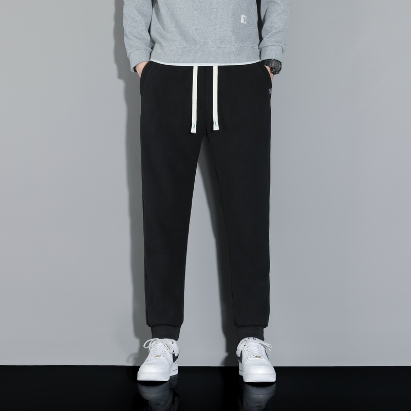 Pantalones de terciopelo de doble cara, pantalones de moda casuales de terciopelo de hombre, pantalones de calentamiento gruesos, pantalones deportivos de hombre grandes.