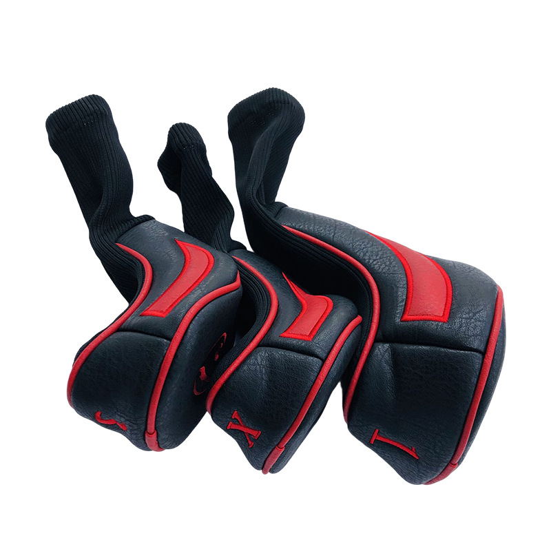 Cubierta de tapa de cubierta de club de golf vendedora caliente transfronteriza una cubierta protectora de poste de madera tres cinco cubierta de club de golf de tres piezas