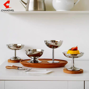 304 stainless steel goblet hotel restaurant ice cream ice cream cup bar dessert pudding fruit salad bowl