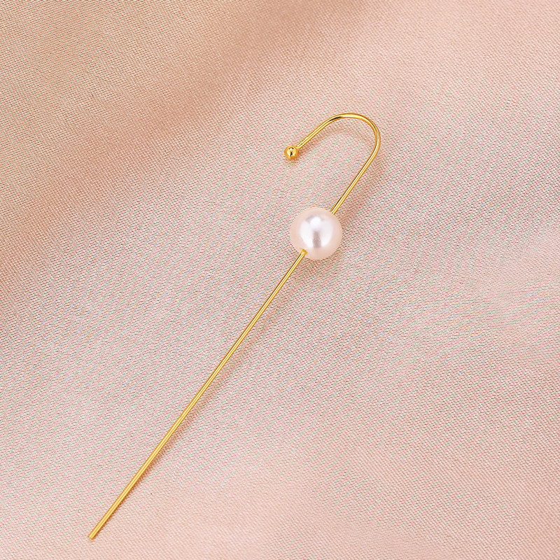 Nuevo estilo europeo y americano estilo frío diamante incrustado gancho para la oreja personalizado piercing oreja pin hembra rayo hoja oreja clip oblicua línea oreja espárragos