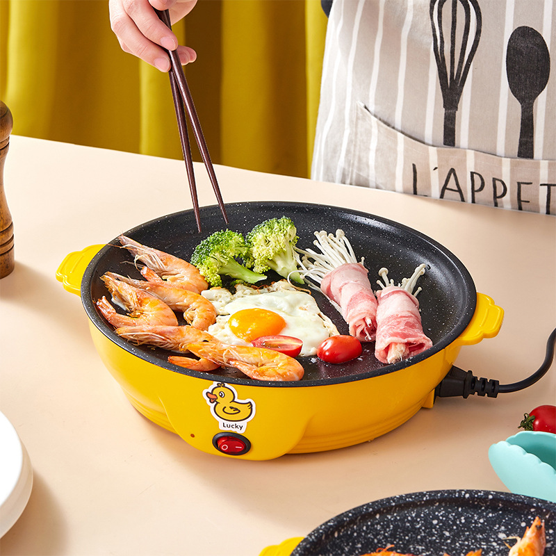 Direct Selling Takeaway Electric Griddle Household Multi-functional Meat Griddle Electric Griddle Meat Grill Electric BBQ Gift